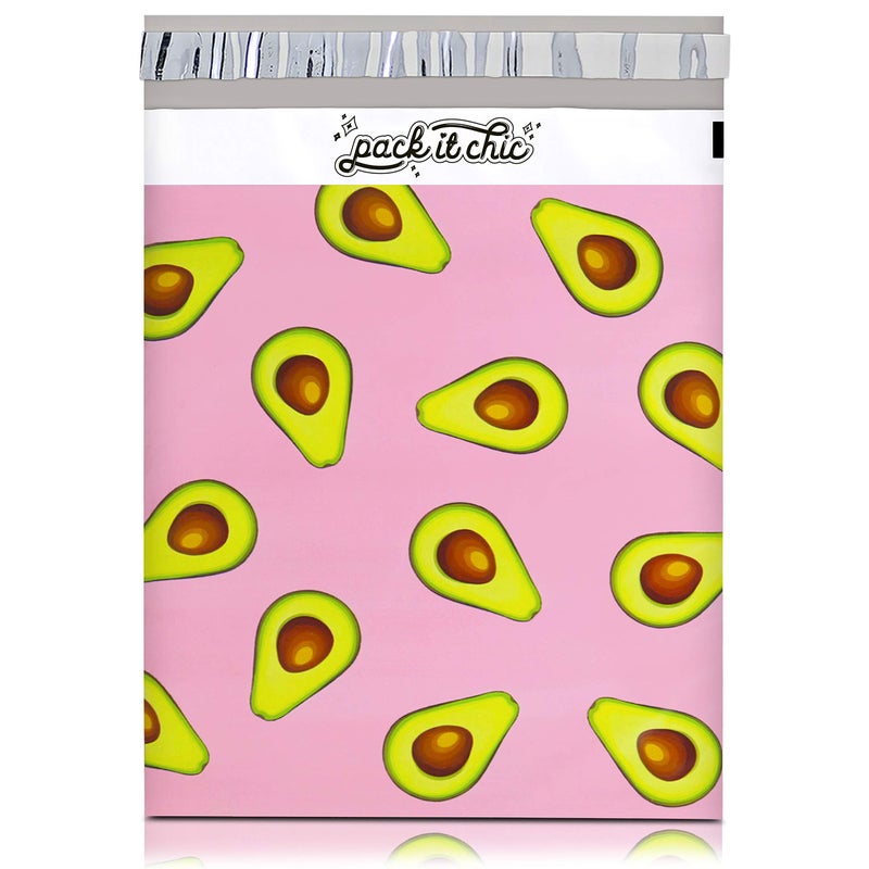 Pack It Chic - 10X13 (100 Pack) California Avocados Poly Mailer Envelope Plastic Custom Mailing & Shipping Bags - Self Seal - Image 1